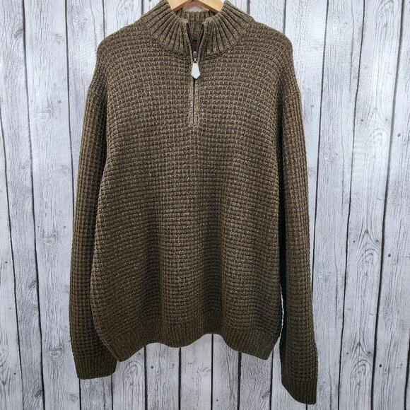 Tasso Elba Quarter Zip Knit Sweater - Picture 1 of 7